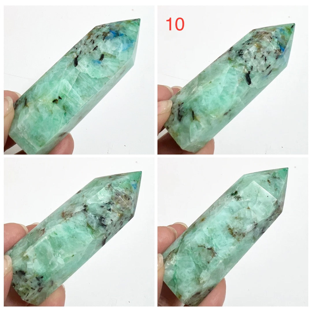 Fynchenite Phoenix Stone Malachite Turquoise Chrysocolla Points Towers Crystals