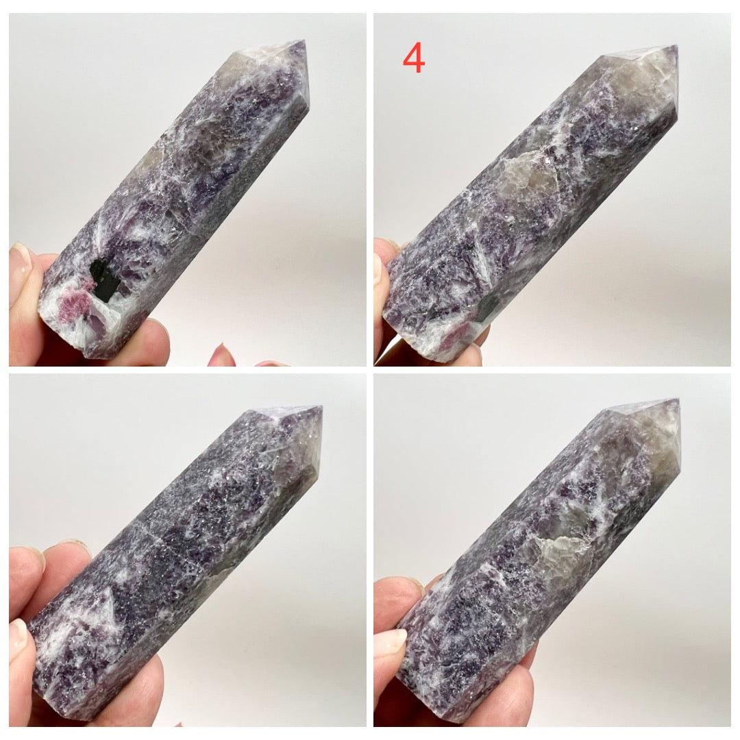 Lepidolite Purple Mica Points Crystal Generator