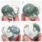 Moss Agate Hearts Healing Crystal Carvings