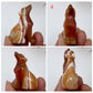 Small Carnelian Wolves Dogs Crystal Carvings Australian Seller