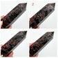 Garnet in Arfvedsonite Points Towers Crystal Generators