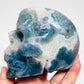 Moss Agate Skull Healing Crystal Carving 877g