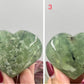 Prehnite with Epidote Hearts Crystal Carving Australian Seller