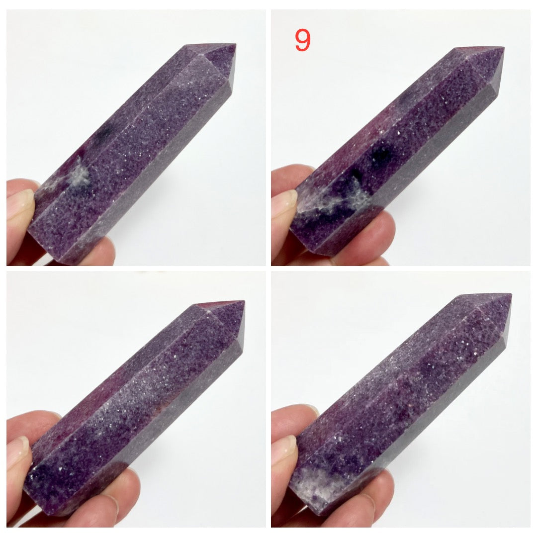 Lepidolite Purple Mica Points Crystal Generator