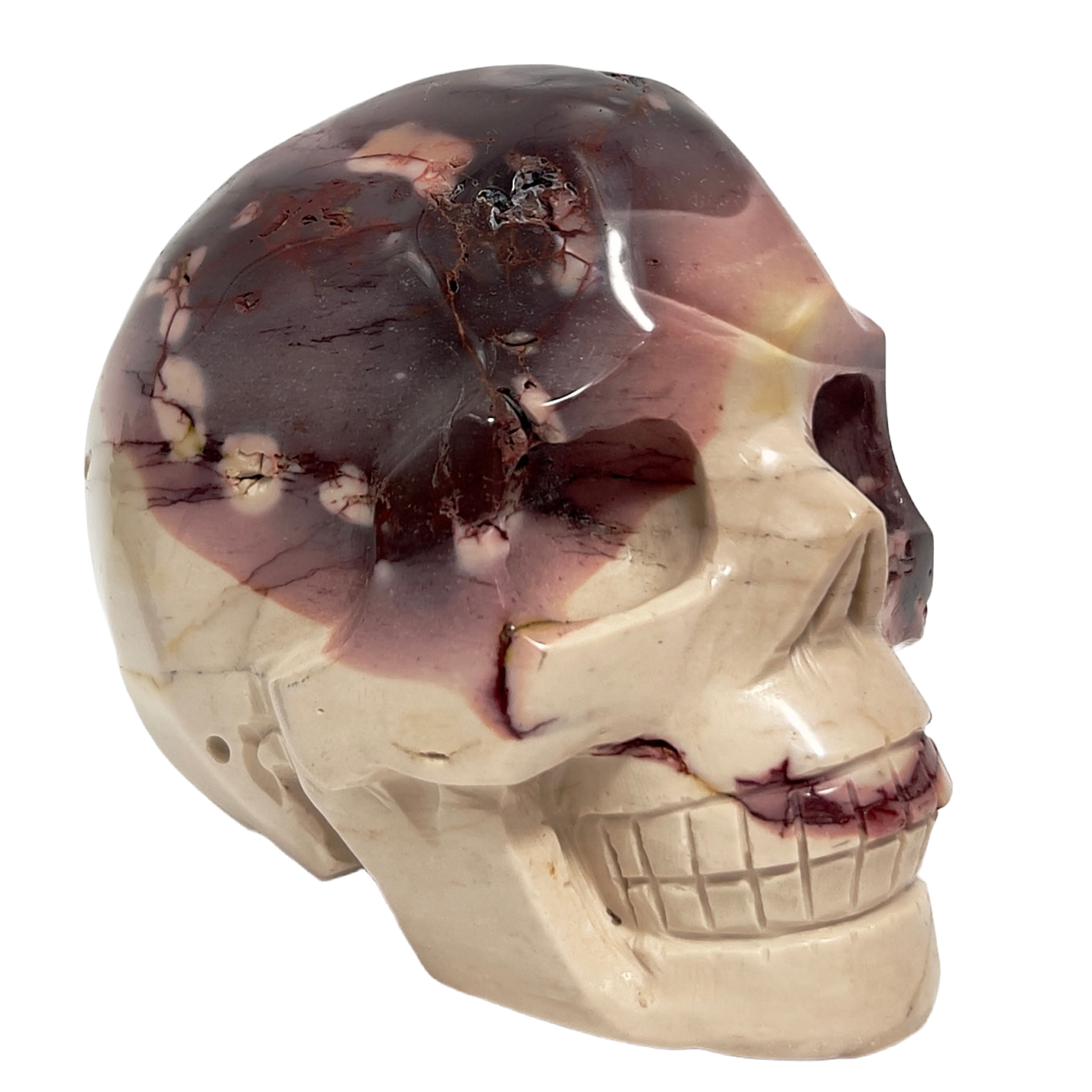 Mookaite Jasper Skull Australian Gemstone Crystal Carving 1032g