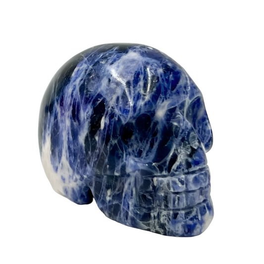 Sodalite Skull 2 Inches Hand Carved Crystal Carving