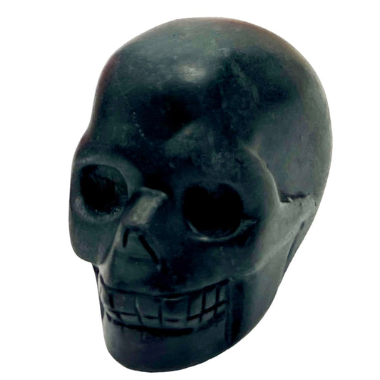 Shungite Skull 2 Inches EMF Protection Rare Hand Carved Crystal Carving