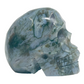 Moss Agate Skull Healing Crystal Carving 458g