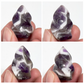 Chevron Dream Amethyst Flames Healing Crystal Carving 3 Pieces