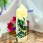 Moss Agate Tower Crystal Generator Australian Seller