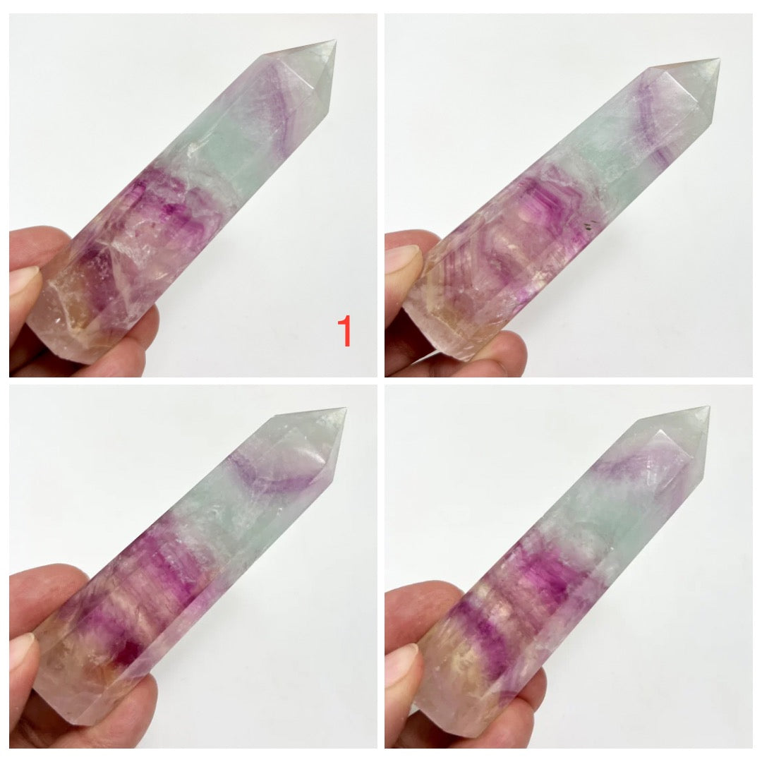 Watermelon Fluorite Points Towers Crystal Generators