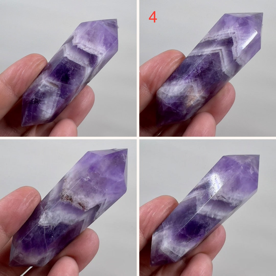 Chevron Dream Amethyst Double Terminated DT Points Crystal Gemstone Generators Australian Seller