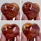 Fire Quartz Hematoid Hearts Crystal Carvings Australian Seller