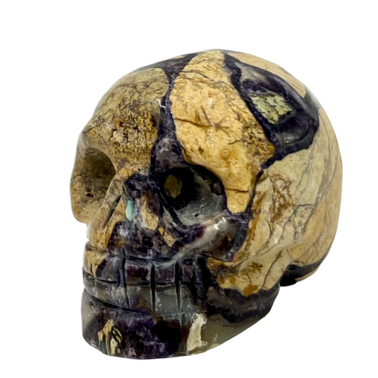 Brecciated Jasper Skull 2 Inches Hand Carved Crystal Carving