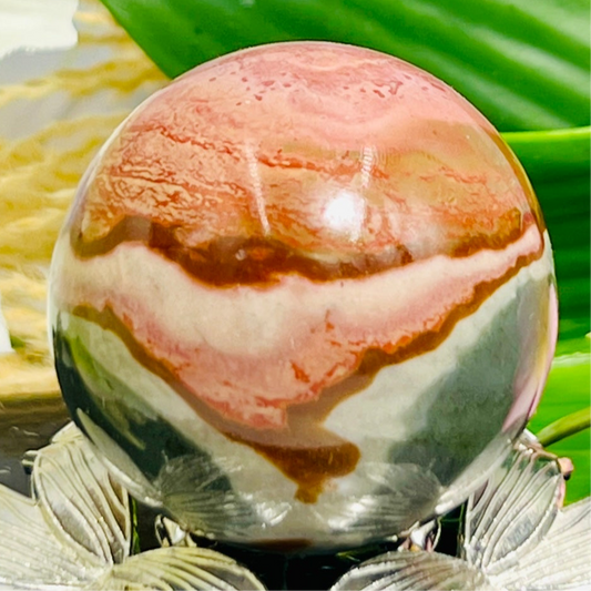 Polychrome Jasper Sphere Healing Crystal Ball 169g 49mm