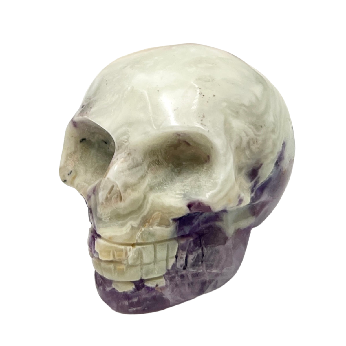 Silky Fluorite Skull 2 Inches Hand Carved Crystal Carving