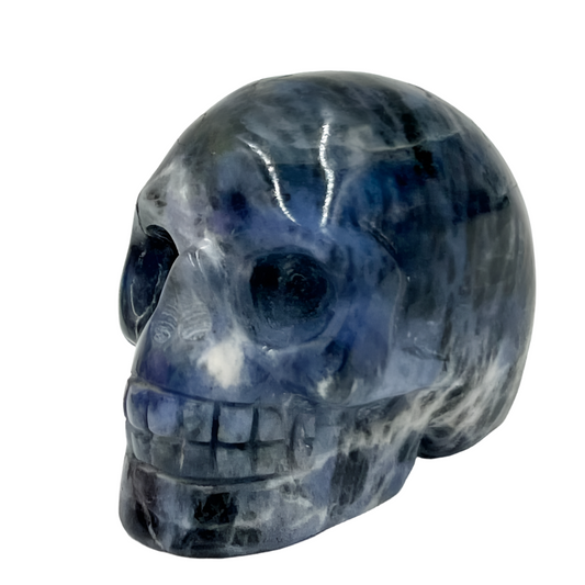 Sodalite Skull 2 Inches Hand Carved Crystal Carving