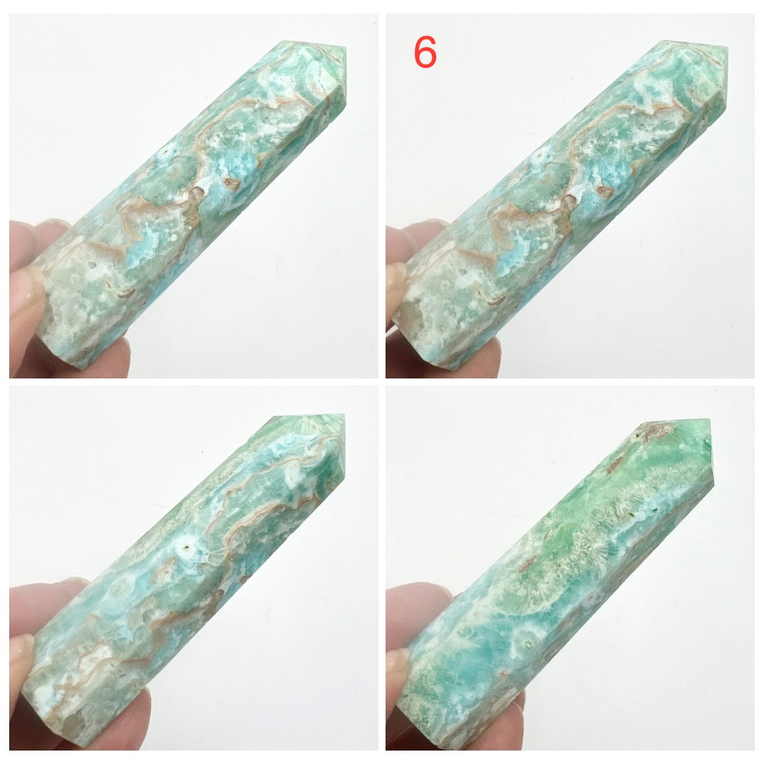 Blue Aragonite Points Towers Crystal Generators