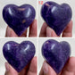 Lepidolite Purple Mica Hearts Crystal Carvings Australian Seller