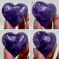 Lepidolite Purple Mica Hearts Crystal Carvings Australian Seller