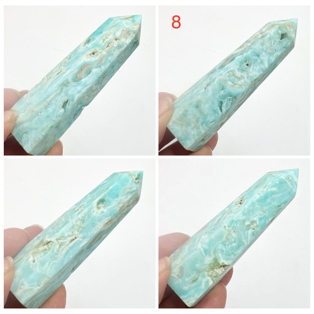 Blue Aragonite Points Towers Crystal Generators