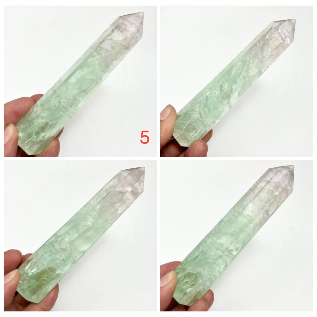 Watermelon Fluorite Points Towers Crystal Generators