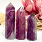 Fuchsia Purple Fluorite Points Towers Crystal Generators