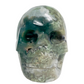 Moss Agate Skull Healing Crystal Carving 413g