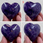 Lepidolite Purple Mica Hearts Crystal Carvings Australian Seller