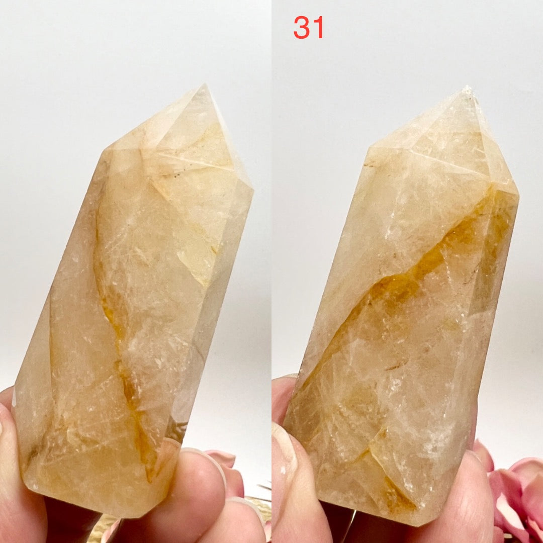 Golden Healer Quartz Points Towers Crystal Generators