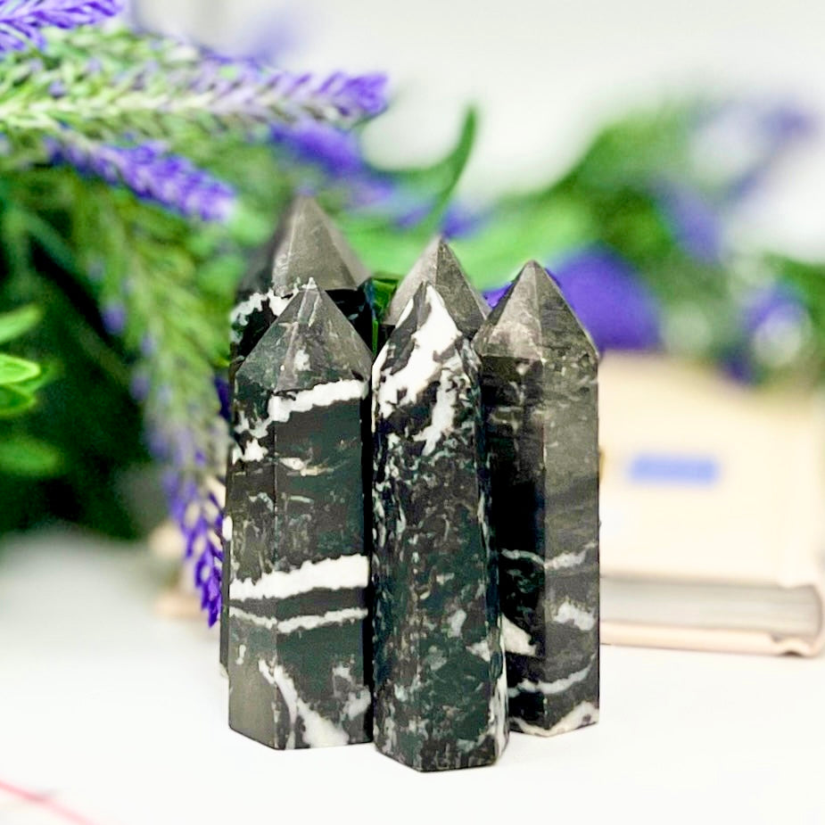 Zebra Jasper Points Towers Crystal Generators