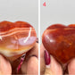 Carnelian Hearts Crystal Carvings Australian Seller