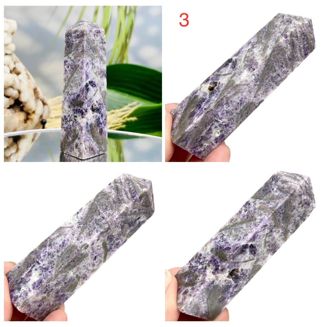 Purple Fluorite Sphalerite Towers Points Healing Crystal Generators