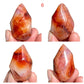 Carnelian Flames Healing Crystal Carvings