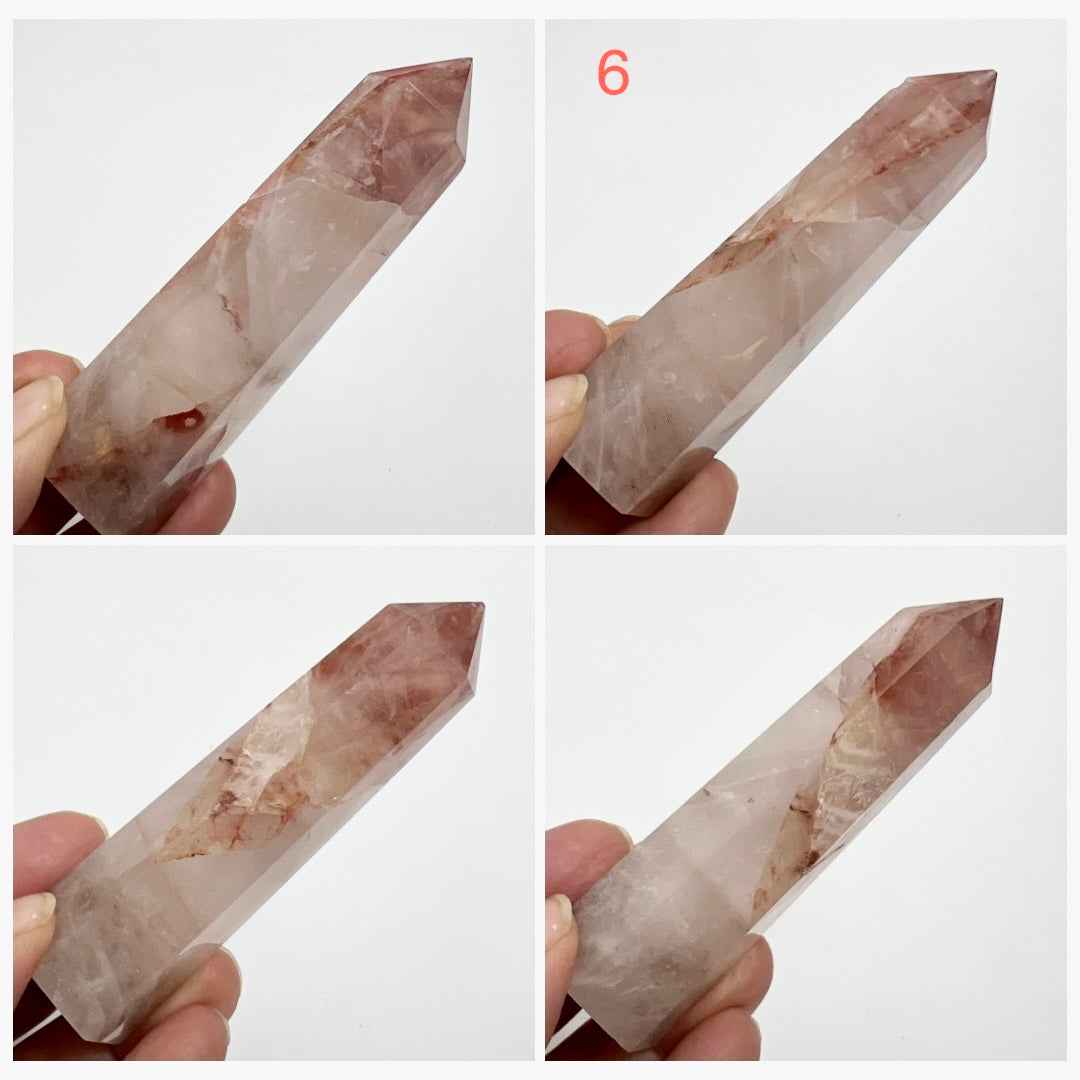 Hematoid Fire Quartz Points Towers Crystal Generators