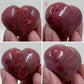 Rhodonite Hearts Crystal Carving Australian Seller