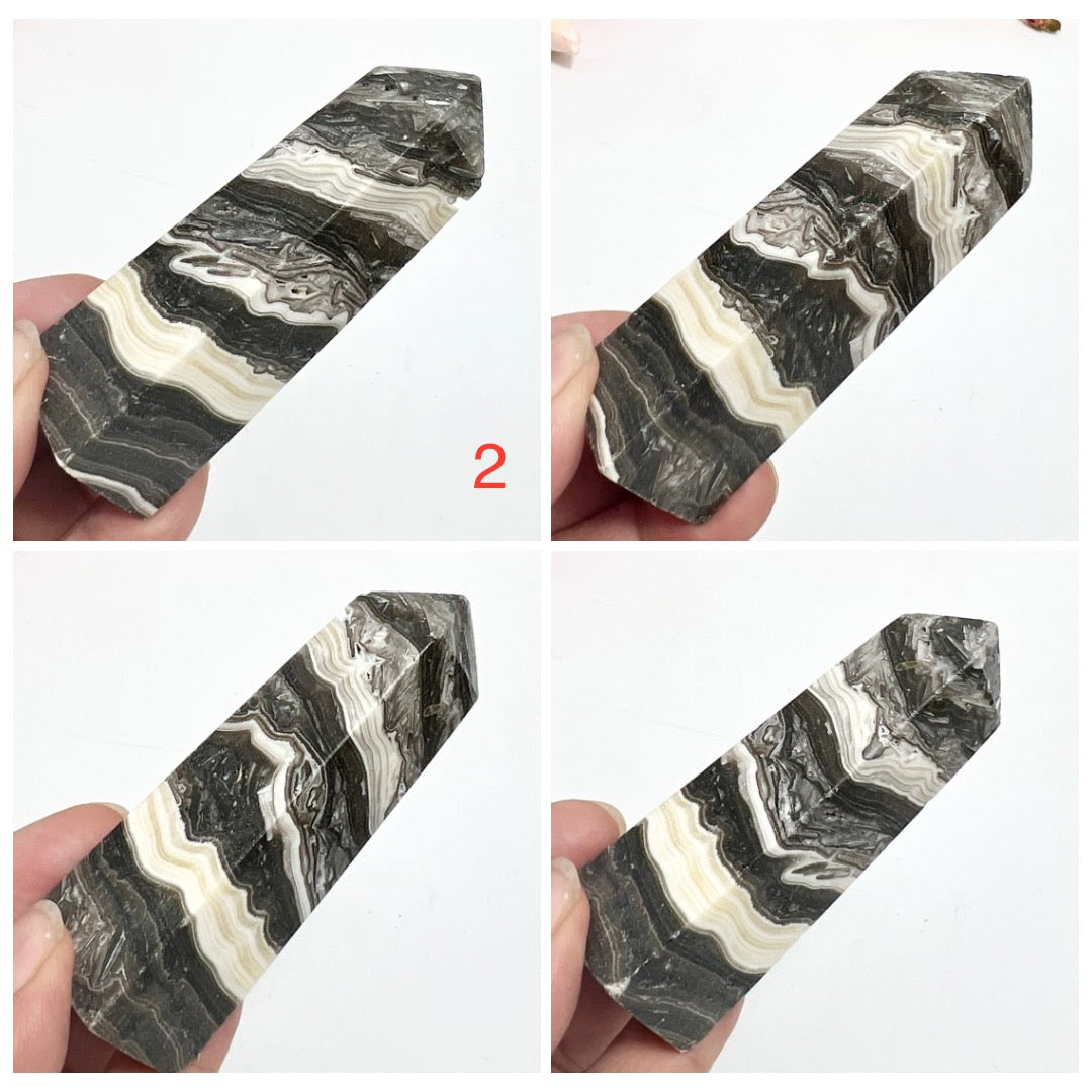 Zebra Phantom Calcite Points Towers Obelisk Crystal Generators