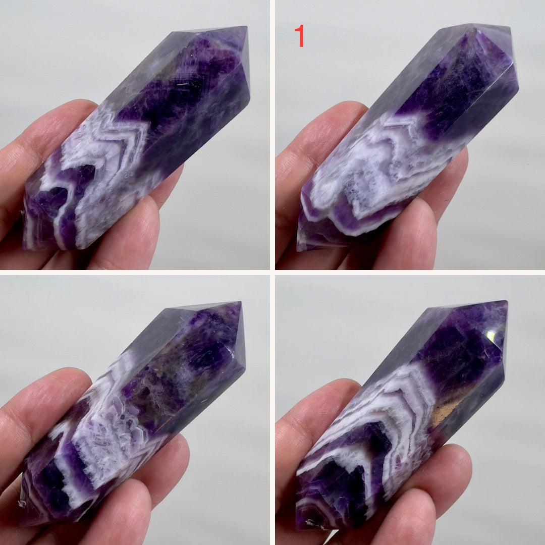 Chevron Dream Amethyst Double Terminated DT Points Crystal Gemstone Generators Australian Seller