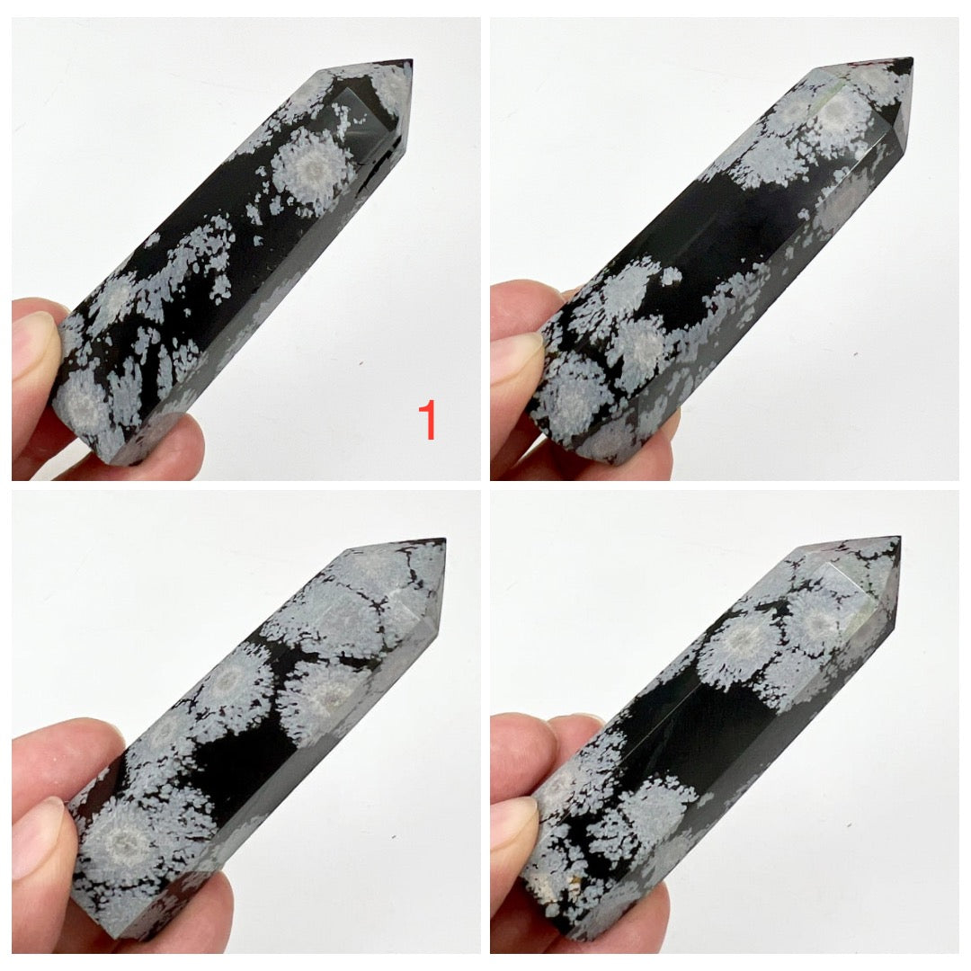 Snowflake Obsidian Points Towers Crystal Generators