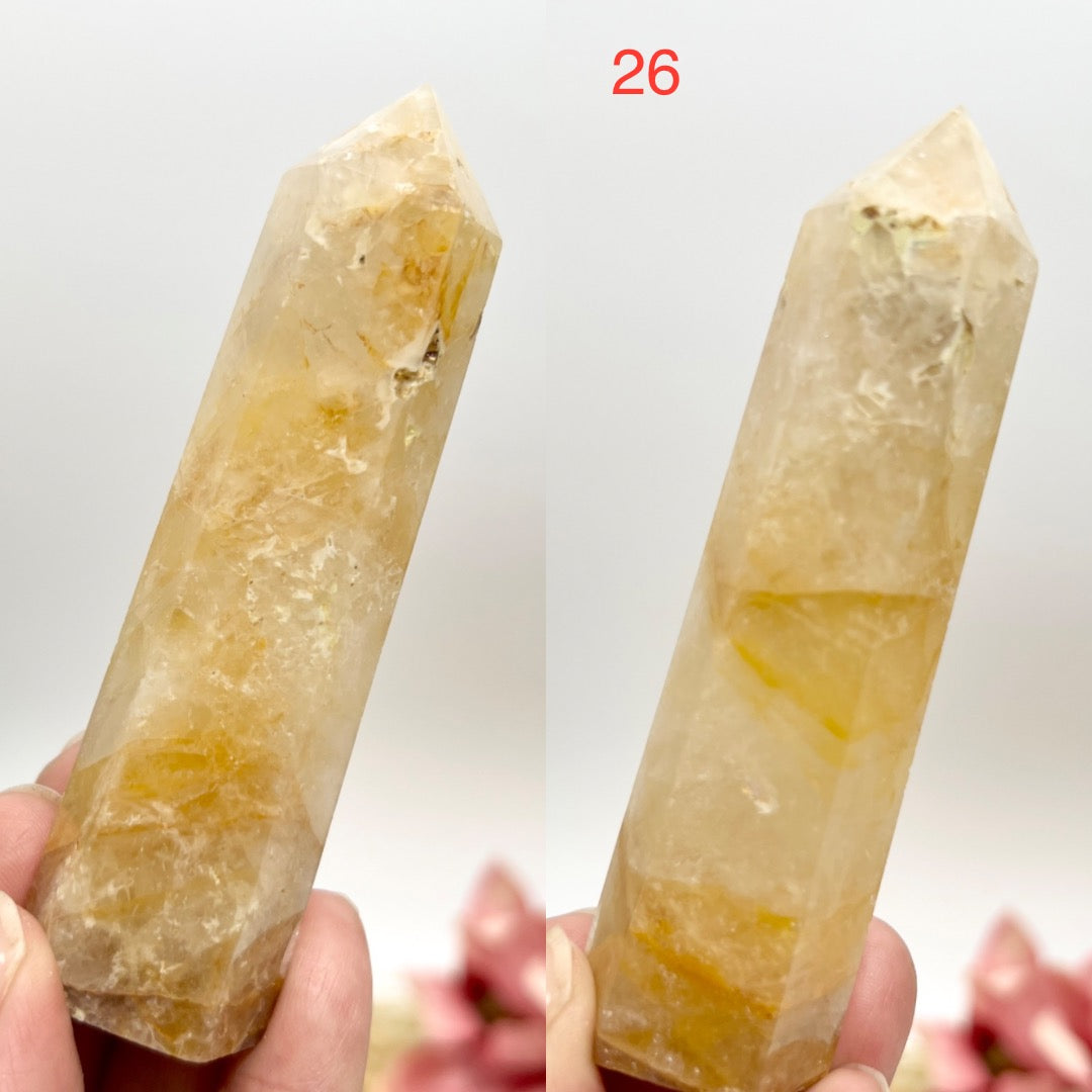 Golden Healer Quartz Points Towers Crystal Generators