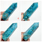 Blue Apatite Points Towers Crystal Generator Australian Seller