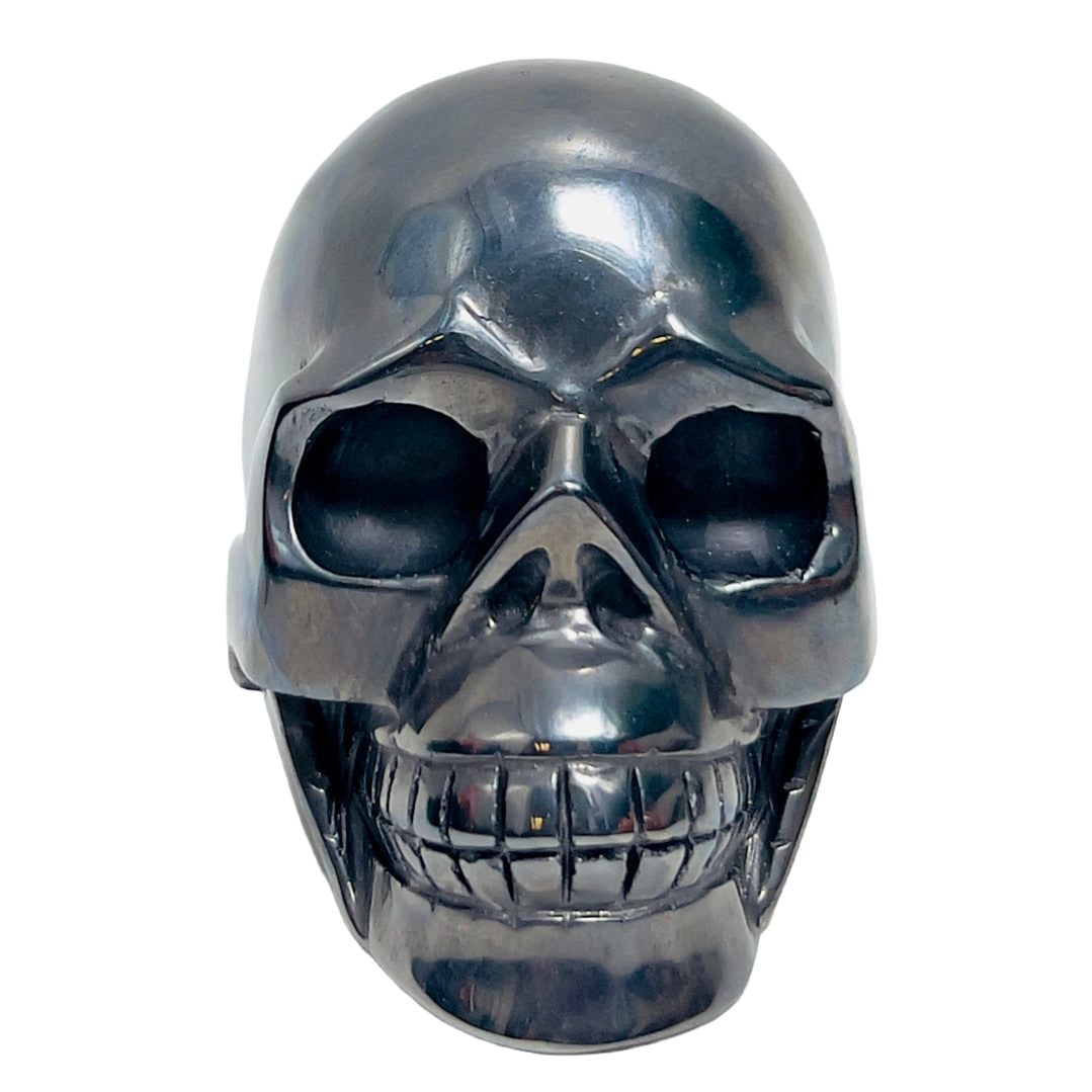 Terahertz Skull Healing Crystal Carving 537g