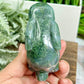 Moss Agate Bunny Rabbit Healing Crystal Animal Carving 324g