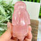 Rose Quartz Bunny Rabbit Healing Crystal Animal Carving 312g