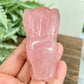 Rose Quartz Bunny Rabbit Healing Crystal Animal Carving 312g