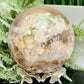 Flower Agate Green Sphere Healing Large Crystal Ball 1227g 97mm