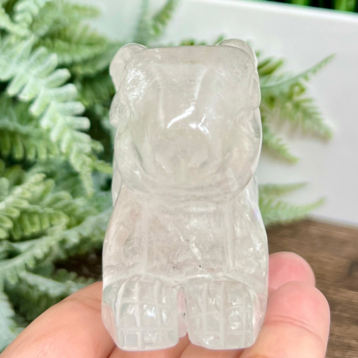 Clear Quartz Bunny Rabbit Healing Crystal Animal Carving 312g