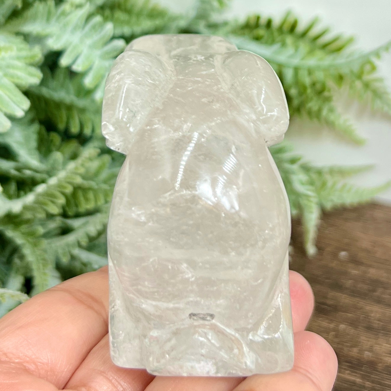 Clear Quartz Bunny Rabbit Healing Crystal Animal Carving 312g