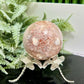 Flower Agate Sphere Healing Crystal Ball 371g 65mm