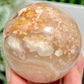 Flower Agate Sphere Healing Crystal Ball 371g 65mm